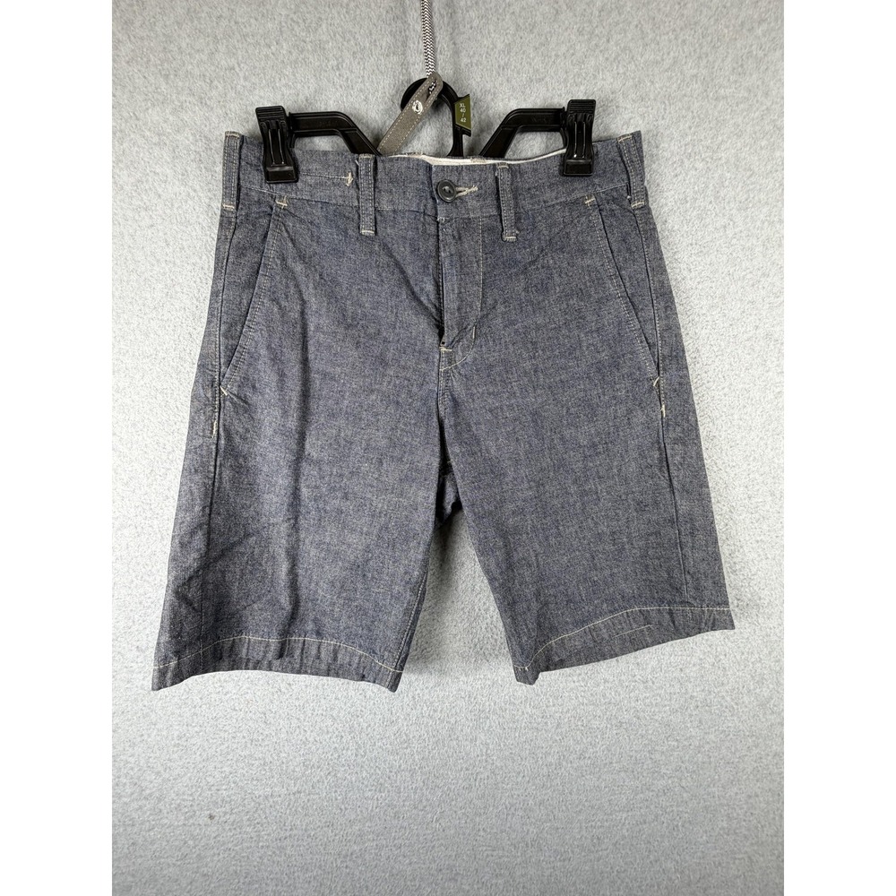 Gap 1969 Shorts Mens 28 Blue Straight Fit Denim Chino Casual Summer Pockets